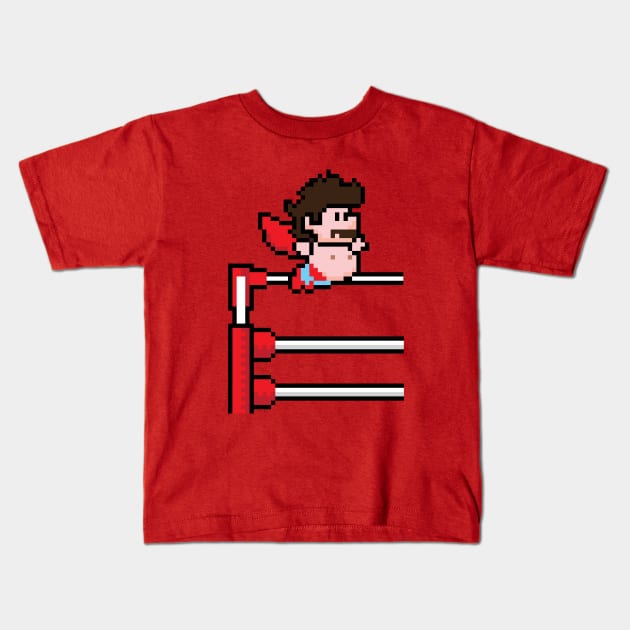 8Bit Nacho Libre Kids T-Shirt by L. Marco Miranda